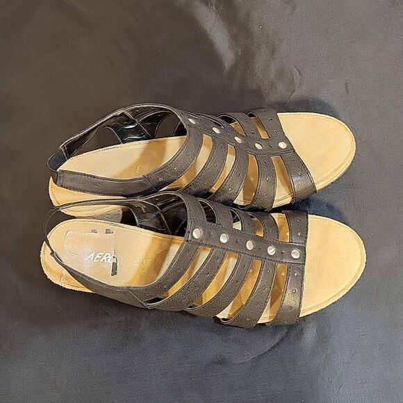 AEROSOLES CAKE SALE  ANKLE STRAP OPEN TOE 5 BAND STRAP SANDAL - Picture 5 of 14